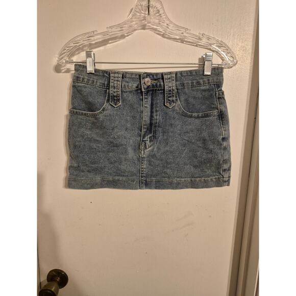 Shein Denim Micro Skirt Size Medium - Picture 1 of 5